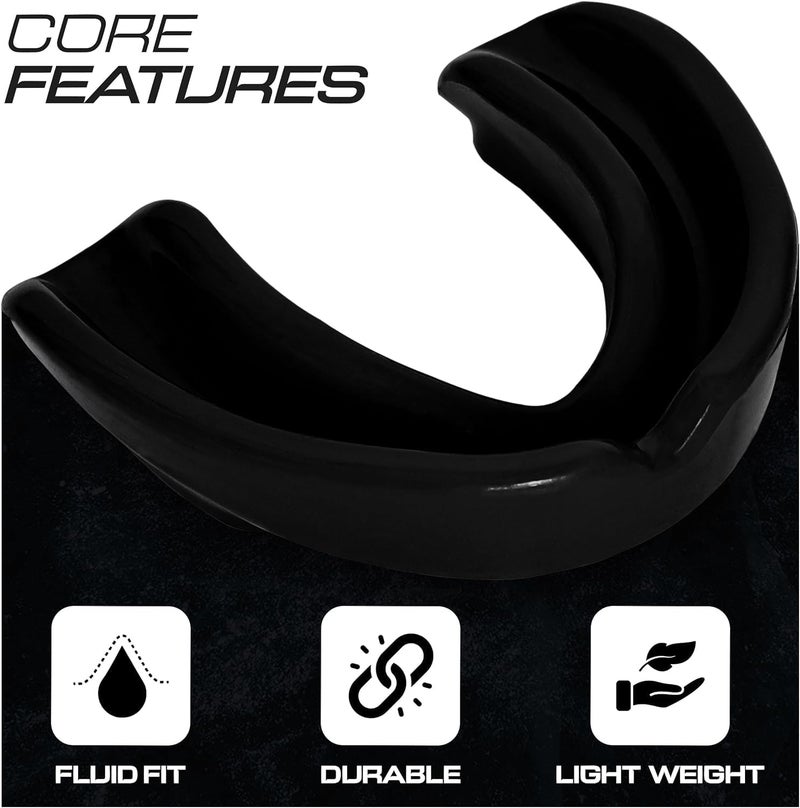 BFS IMPEX Sports Mouth Guard for Kids,Youth,Boys,Girls,Child Teen Mouthguard with Case (BPA Free) for Boxing, Martial Arts,MMA Karate,Lacrosse,Football,Soccer and All Contact Sports (Black) - Image 2